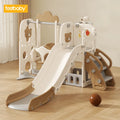 Feelbaby Cartoon Bear Theme PE Plastic Swing with Slide for Adventure Park & Educational Play Areas & Home Use