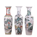 MSH Hand-Painted 1.2m Jingdezhen Ceramic Floor Vase for Hotel Landscape Splendid Decoration