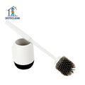 New TPR Silicone Round Scrub Toilet Brush with Holder Soft Plastic Bathroom Cleaner 1pc/Inner Box Pack of 2 Pcs