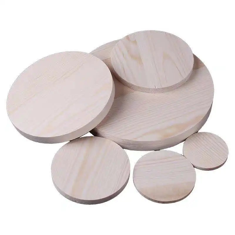 Handcraft Pine Wood Small Baby Milestone Wooden Discs Large Unfinished Natural Round Diy Blank Wood Discs