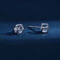 Wholesale Earrings Jewelry Rhodium Plated Cubic Zirconia Cubic Cube Stud Earring 925 Sterling Silver Fine Jewelry Earrings