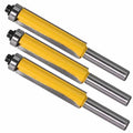 1pcs 8mm Shank Flush Trim Router Bit Long Routing Cutters with Bearings Woodworking Bits Grooving Blades