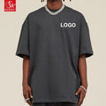 SK 305G Vintage Style Sport T-Shirt Heavy-Duty Oversized Crewneck Drop Shoulder 100% Cotton Solid Pattern Short Sleeve Blank MegaBDM