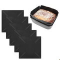 Loaf Cake Tin Liner Rectangular Food Safe Grade Black Pre Cut PTFE Baking Sheets for Square Pan Cheesecake