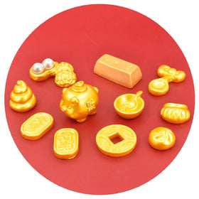Rich Pig Gold Bar Coins Gold Style Resin Flatback Cabochon for DIY Jewelry Making Accessories Earring Bracelet Necklace Pendant