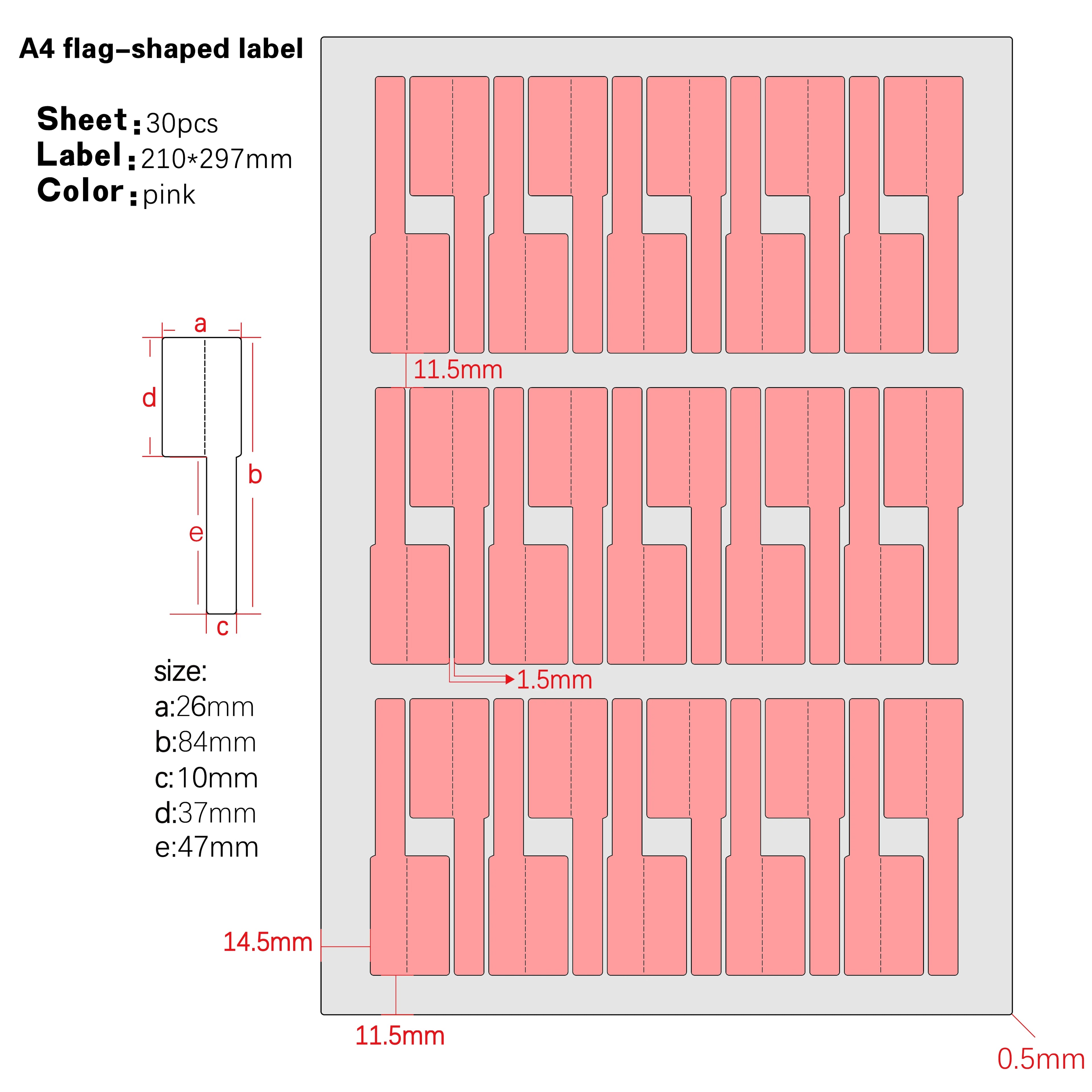 A4 Cable Labels Color Blank Flags and Network Cable Label Stickers Can Be Printed