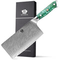 WILDMOK 67 Layers 10Cr15CoMoV Damascus Steel Chinese Chef Kitchen Knife 7 Inch Cleaver Butcher Knife with Resin Handle