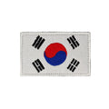 Korean Flag Embroidered Patch for Hat and Backpack Decoration  Fabric With Hook and Loop 3D Embroidered Design
