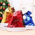 Wholesale New Design Christmas Decoration Sparkle Fancy Luxury Christmas Santa Hat for Adults
