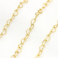 Factory Wholesale 14K Gold Plated Heart Shape Chain for Jewelry Making