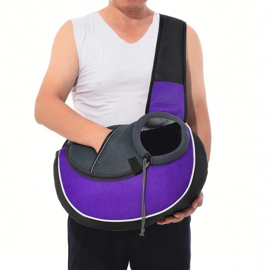 Wholesale Small Size Breathable Mesh Pet Dog Cat Travel Bag Portable Straddle Hand Carrier Zipper Closure Outdoor Style Animal
