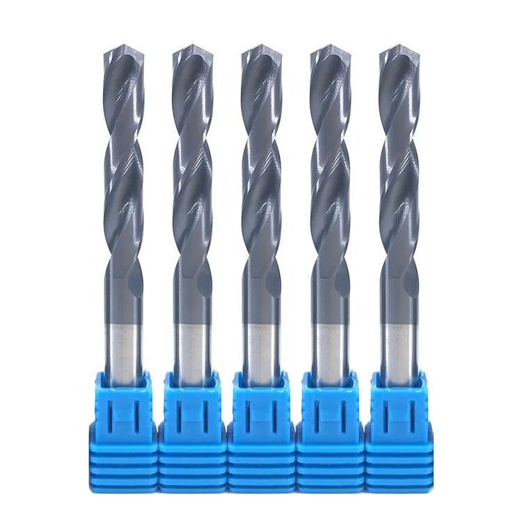 JR128 7mm-7.5mm HRC55 Carbide Drill Bits CNC Straight Shank Twist Drill for Al
