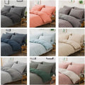 IN Stock 100% Cotton Duvet Cover Pillowcase Fitted Bed Sheet Super Soft Comfortable 4pcs Bedding Sets