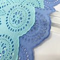 Harvest 60s Solid Dyed Green 3d Eyelet Embroidery Cutwork Embroidery Fabric for Dress