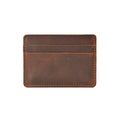 Wholesale Custom Crazy Horse Leather Credit Card Holder Men Design Minimalist Genuine Leather Slim Card Holders