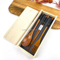Wholesale Food Grade Material Custom Wire Binding Design Wood Chopsticks Spoon Fork Set