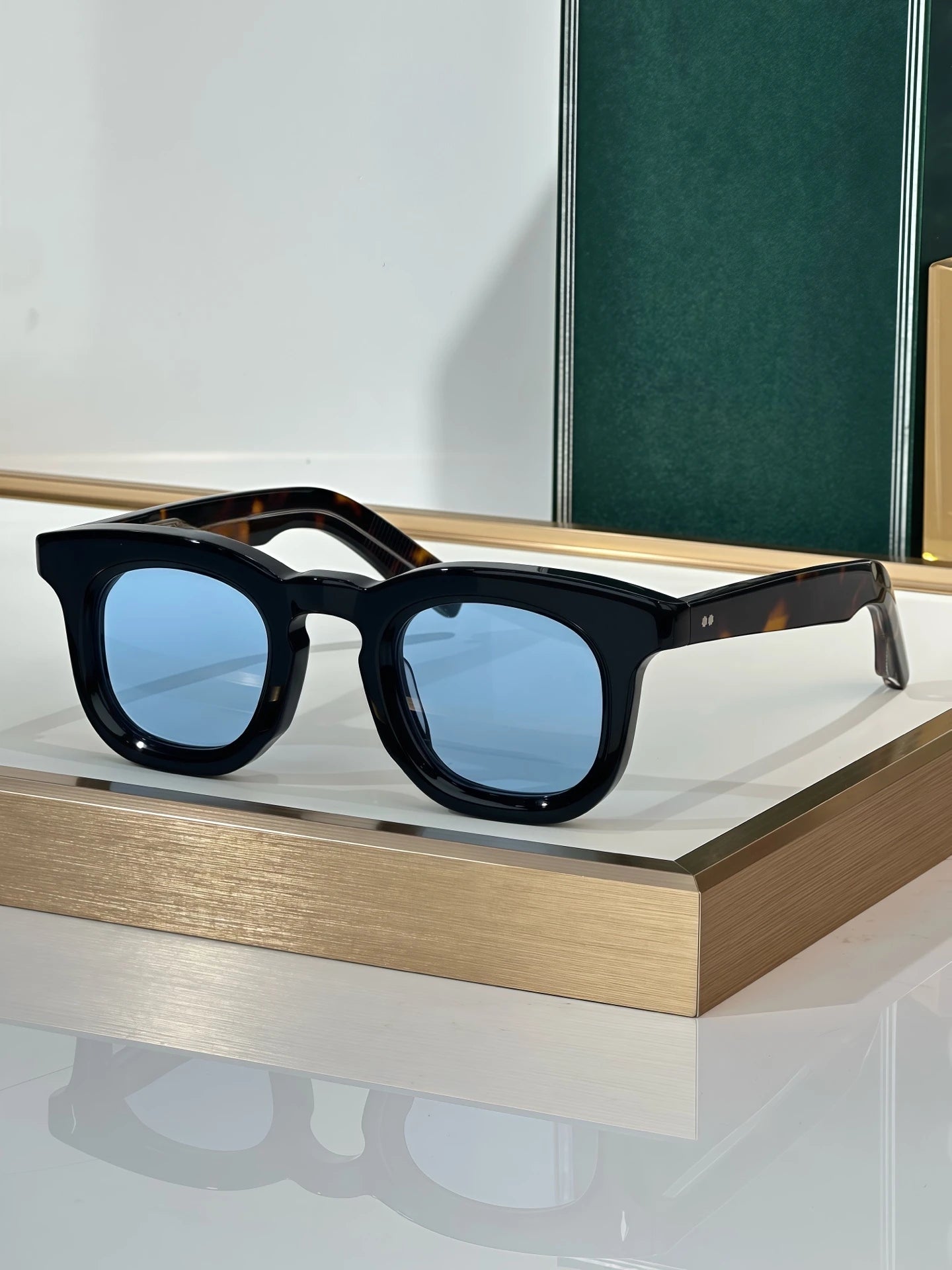 Premium Women's Carbon Fiber square Glasses Male Polarized Vintage Acetate Sunglasses 10mm Thick Plate Luxury Sunglasses