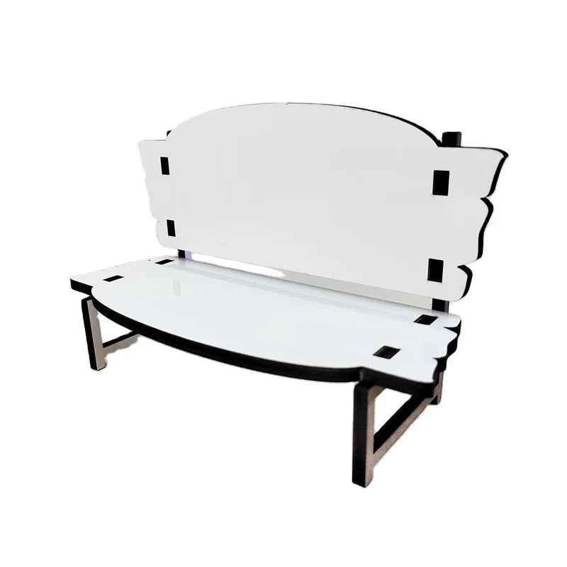 Cheap in Loving Memory Small Chair Custom Wood MDF Sublimation Memorial Benches Blank