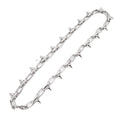 New Trendy Hip Hop Unisex Silver Plated Stainless Steel Link Chain Spike Rivet Choker Necklace for Wedding Anniversary Gift