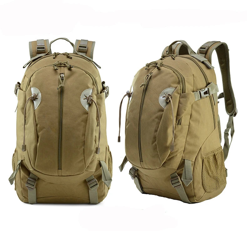 Tactical Camouflage Backpack Anti-Theft Feature Fashion Style Zipper Closure Polyester 20-36L Capacity Resin Mesh Back Support
