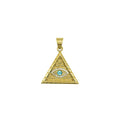 PVD Gold Plated Jewelry Stainless Steel Eye of Horus Evils Eye Pendant Necklace for Men
