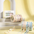 No Boundaries Series Floral Dividing Line Die-Cut Tape 1Roll Single Sided PET Water Activated Rubber Waterproof Masking Tape