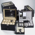 Leather Watch Boxes Cases Custom Logo Luxury Watch Packaging Box Organizer Watch Display Case