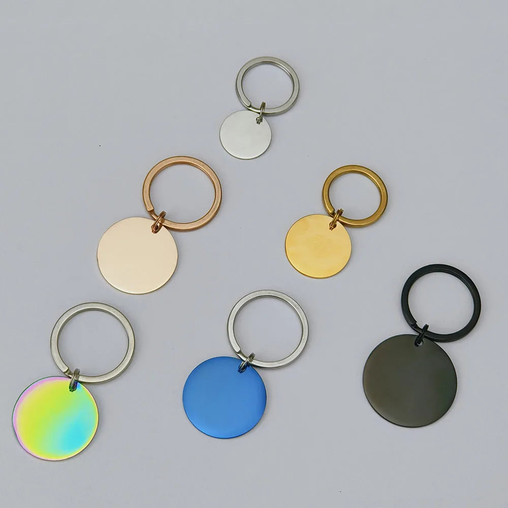 Stainless Steel Pet ID Tag Personalized Dog Collar Tags Custom Kitten Puppy Photo Name Pendants Keychain