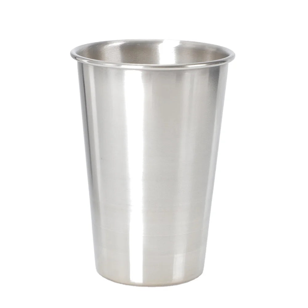 Stainless Steel 16OZ Pint Cups Food Safe Classic Style Camping Drinking Cup with Custom Logo Dishwasher Safe