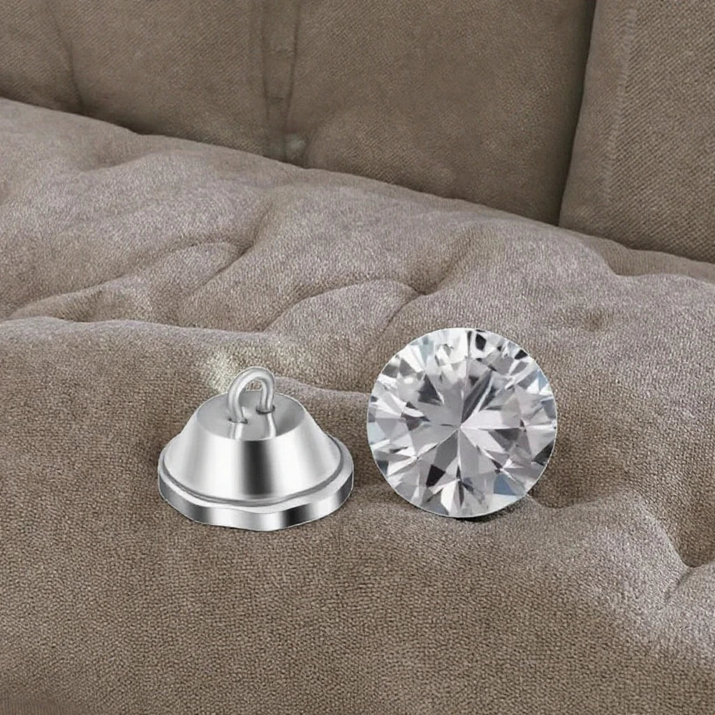 WELLTOP VT-18.036 Clear Round Crystal Rhinestone Decorative Button for Furniture and Sofa Decoration
