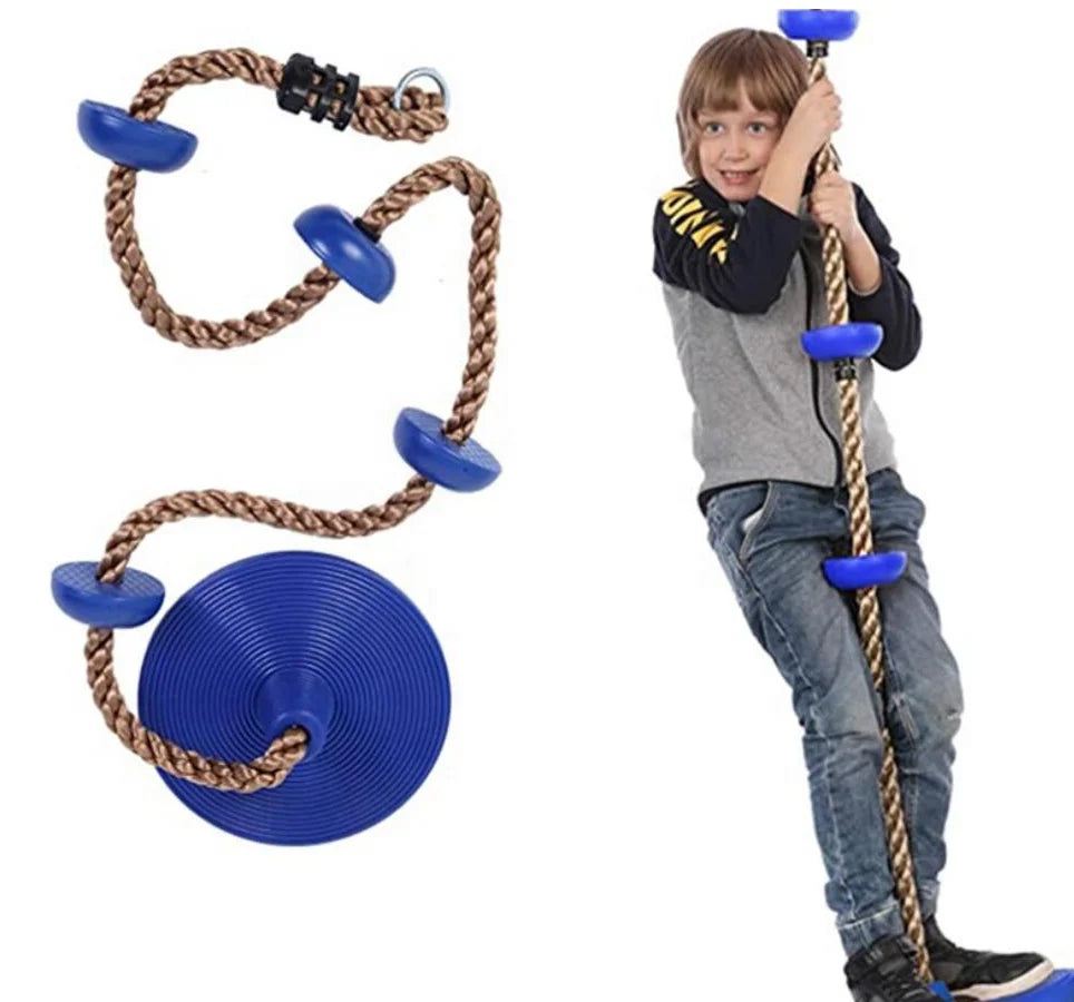 Garden Kids Plastic Rope Hanging Chair Climbing Rope Tree Swing Disc