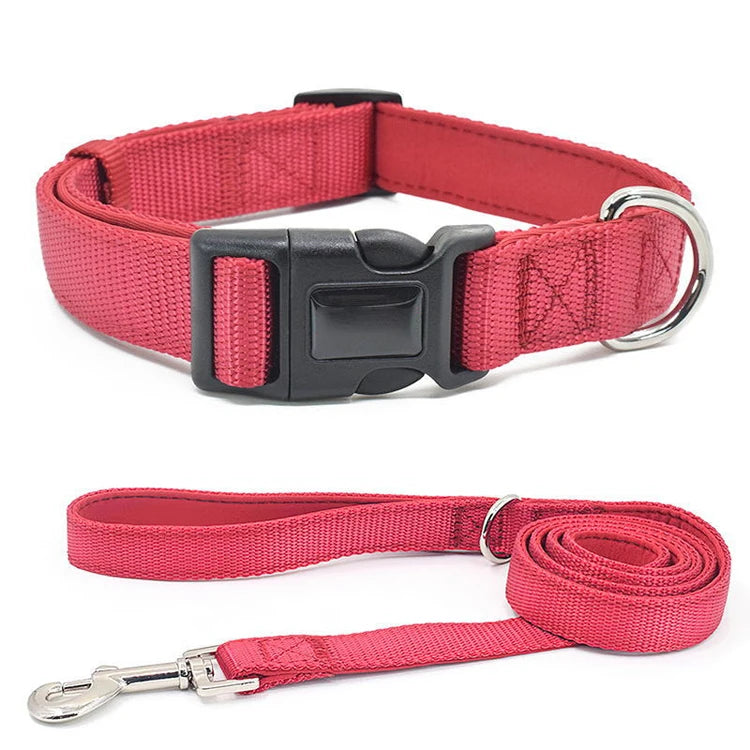 Maychan Luxury Custom Plain Soft Neoprene Padded Classic Nylon Pet Dog Collars