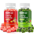 Customizable Whole Fruit & Veggie Gummies Adult Kids' Energy Support with Essential Vitamins