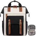 LOVEVOOK Women Daypack 2pcs/set Polyester Pencil Box Teacher Nurse Bag Laptop Backpack Purse for School College Work Travel