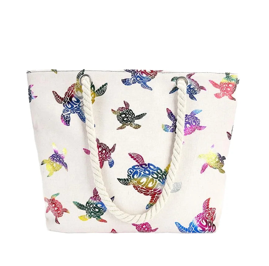 Women's Eco-Friendly Canvas Shopping Tote Handbag Long Durability Hot Stamping Printed Design Screen Wholesale PC Material