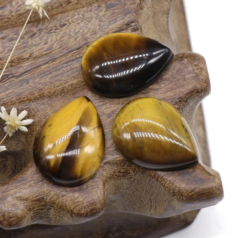 DIY Yellow Tiger Eye Natural Gemstone Cabochons
