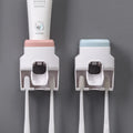 Wall Mounted Automatic Toothpaste Dispenser Toothbrush Holder Kit Set for Adults Kids Bathroom Accessories