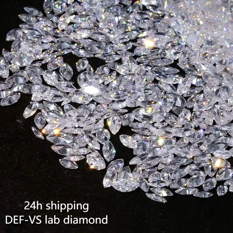 2*4mm 3*6mm Wholesale Starsgem Top Quality DEF VS Cvd Hpht Melee Marquise Shape Lab Made Diamond 1.5*3mm Loose Diamonds