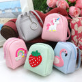 Women's Small PU Leather Wallet with Zipper Closure Customized Logo Cute Cartoon Design Wholesale Key Bag