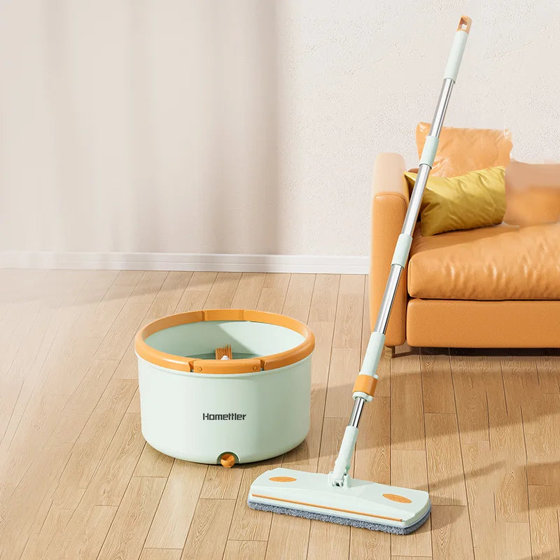 Homettler Mops Home Cleaning Products Clean Dirty Separation 360 Spin Mop Include Reusable Mop Pads for Dry/Wet Floor