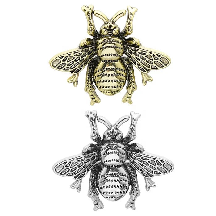 Vintage Bee Gold Plating Lapel Pin Zinc Alloy Button Badge