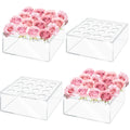 Wholesale 4pcs Modern Transparent Acrylic Square Floral Centerpiece Vase for Home Wedding Decor Durable Eco-Friendly Plant Pots