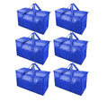 6 Pack Extra Large Moving Bags with Zippers & Carrying Handles Heavy-Duty Storage Tote for Space Saving Moving Storage