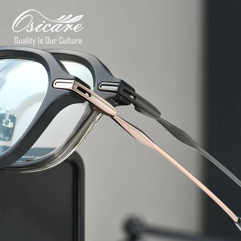 Osicare 2025 Luxury Quadro Retro Eye Glasses Oculos De Sol Acetato Titanio Eyewear Men Eyeglasses Pure Titanium Optical Frame
