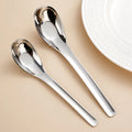 304 Stainless Steel Long Handle Children's Table Spoon Hotel Household Soup Spoon Ingot Shape Metal Earl Spoon