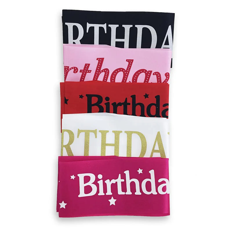 Birthday Party Supplies Shoulder Strap Happy Birthday Girl Belt Ribbon Birthday Girl Sash