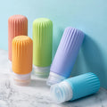 Portable Eco-Friendly Silicone Travel Bottle 60ml 30g Skin Care Cosmetic Squeeze Shampoo with Leak Proof Lid