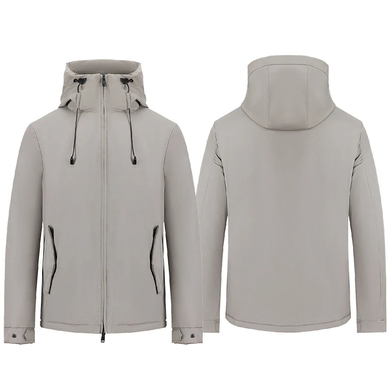 Alike Men's Warm Jacket Causal Windproof Jacket Winter Snow Coats Mens Work Jacket Men