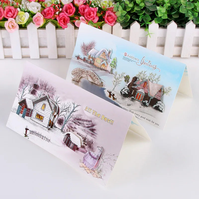 Hot Quality Thank You Cards or Christmas Greeting Invitation Cards With Blank Envelope