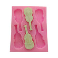 Z-0592 Cake Chocolate Baking Mold For Cake Decoration Food Grade Standard 3D Violin Liquid Silicone Mould Guitar Fondant
